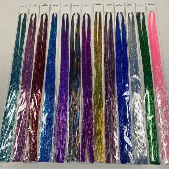 Hair Tinsel, CHOOSE TWO COLORS, Glitter Fairy Hair, NIP🤩, Temporary Hair Color - Picture 2 of 9